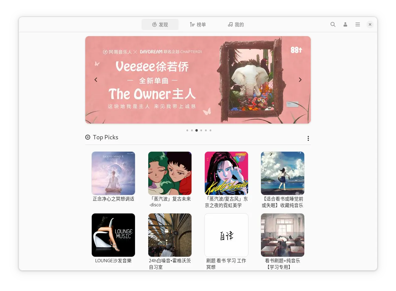 Install NetEase Cloud Music Gtk4 on Linux | Flathub