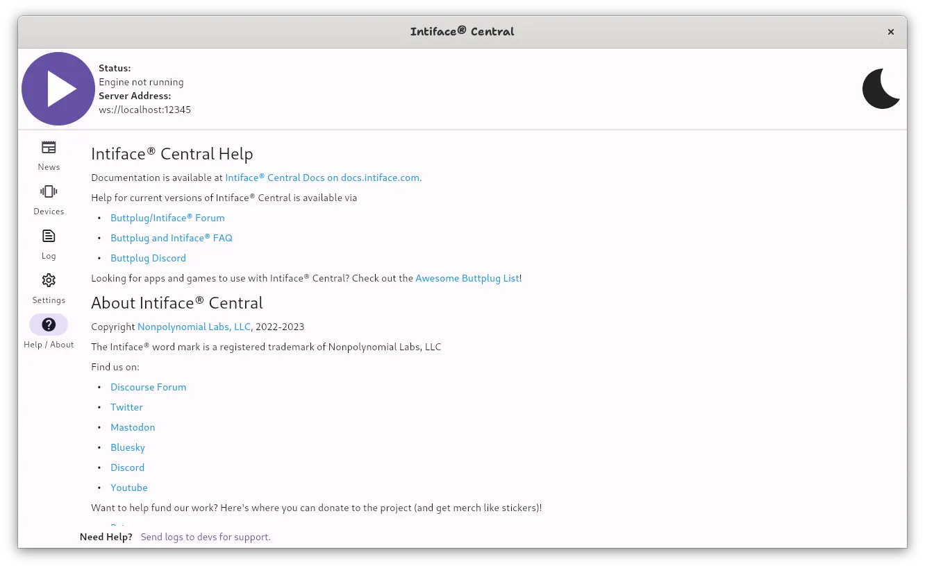 Install Intiface Central on Linux | Flathub