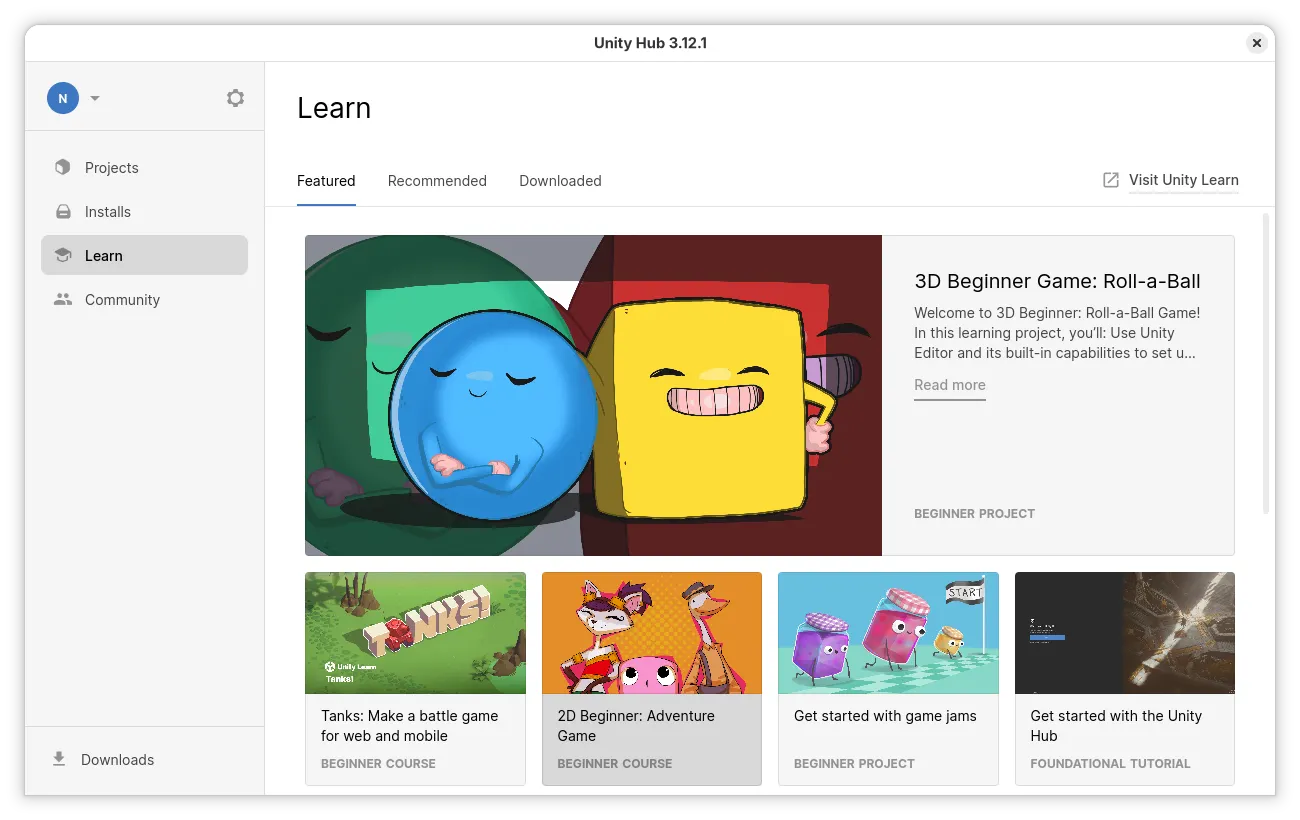 Install Unity Hub on Linux | Flathub