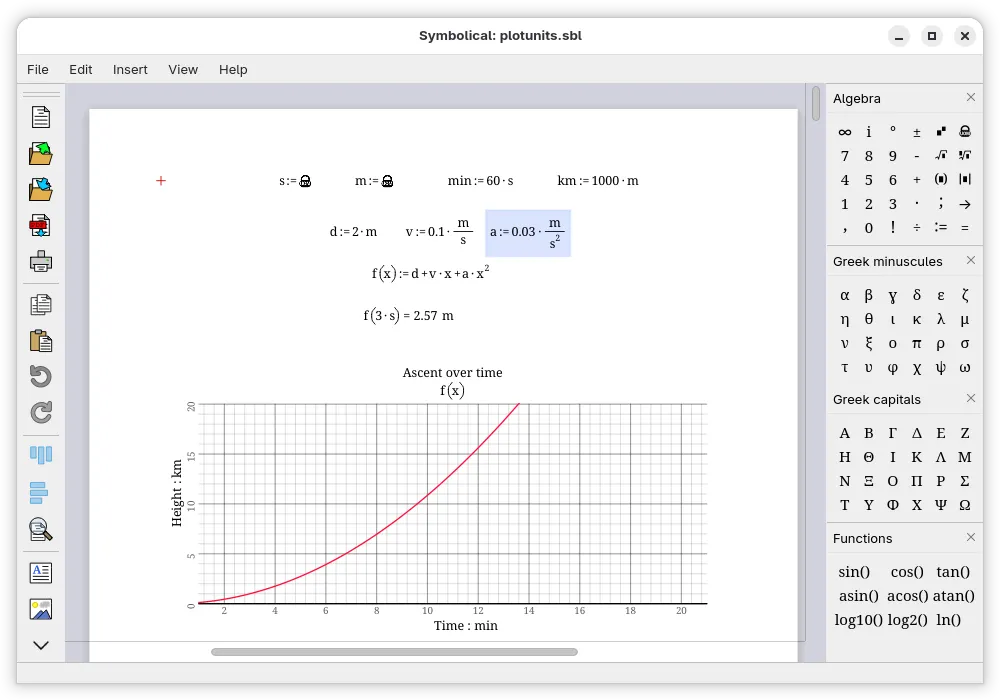 Symbolical showing a document with a graph