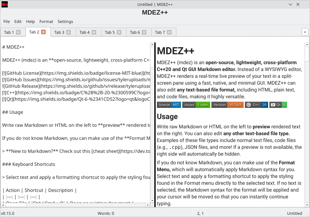 Editing a README file