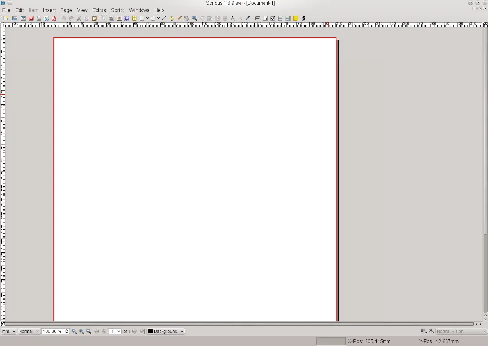 Main Window with blank page