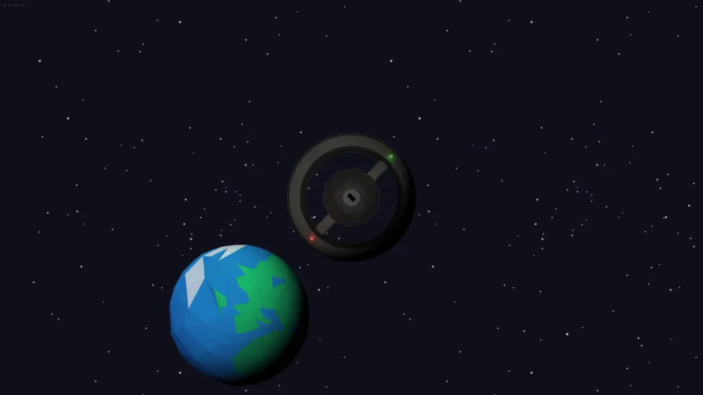 Docked in a space station