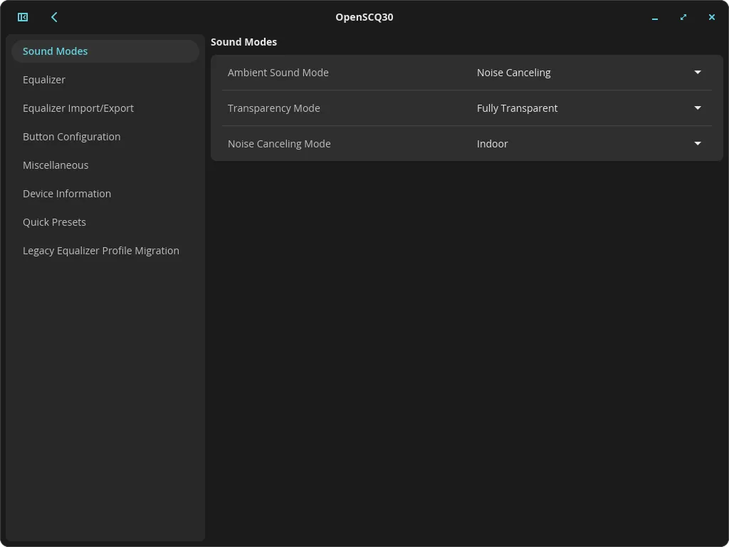 Sound Mode Settings