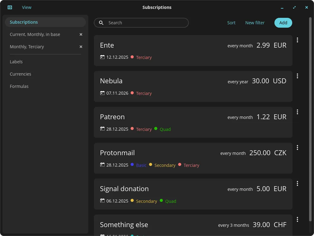 Overview Page (dark)
