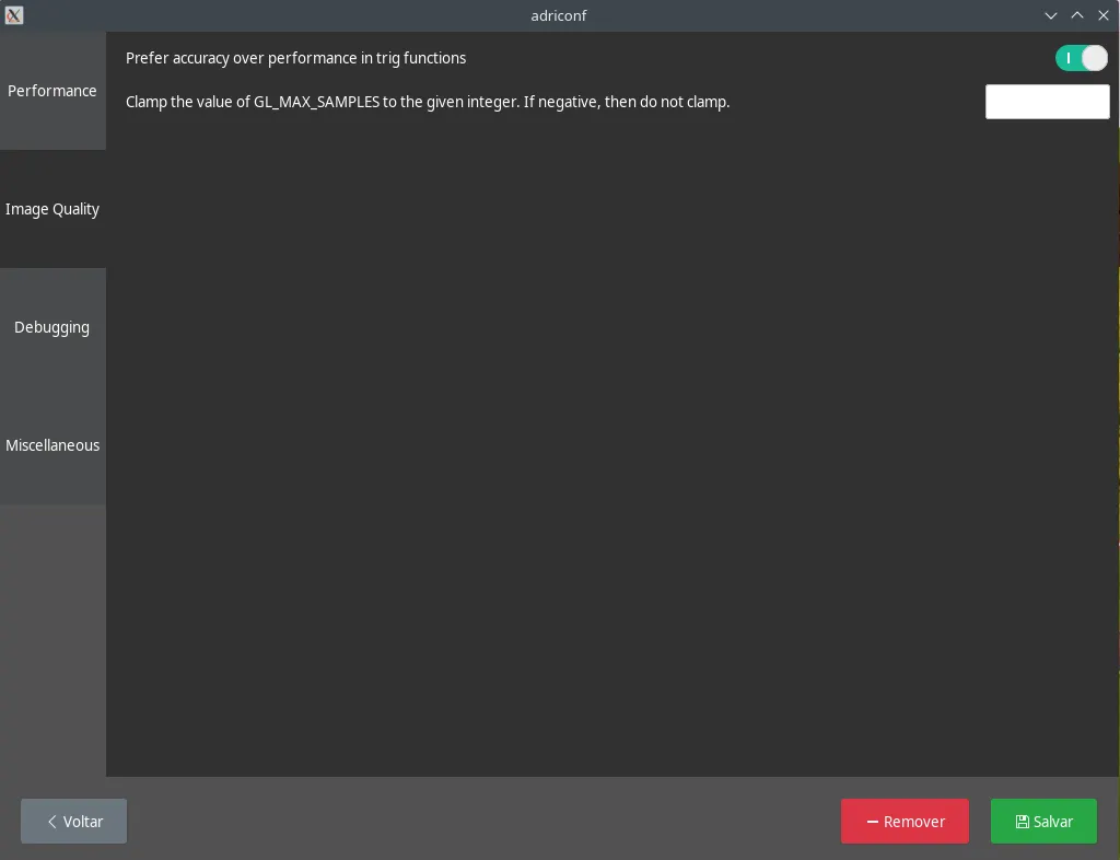 Performance Window