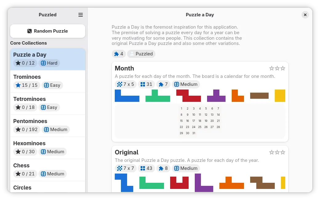Puzzle Selection