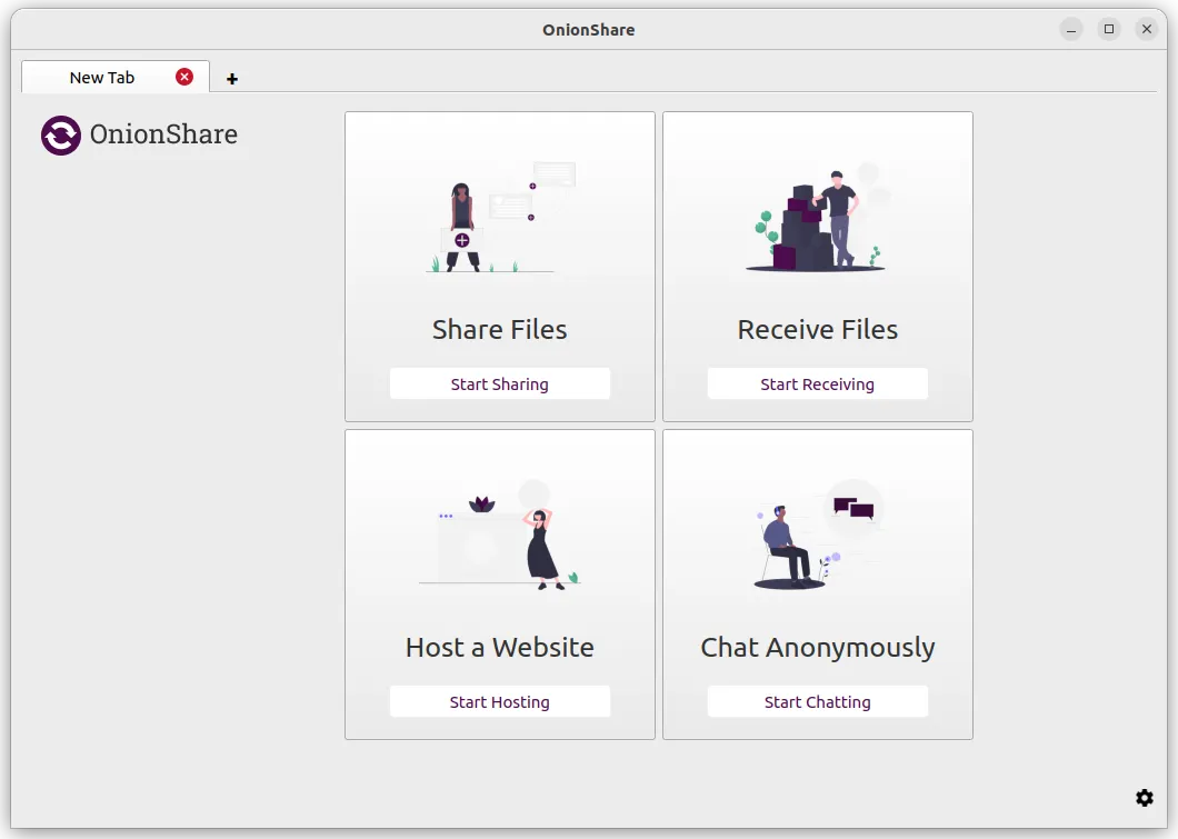 Types of services that OnionShare supports