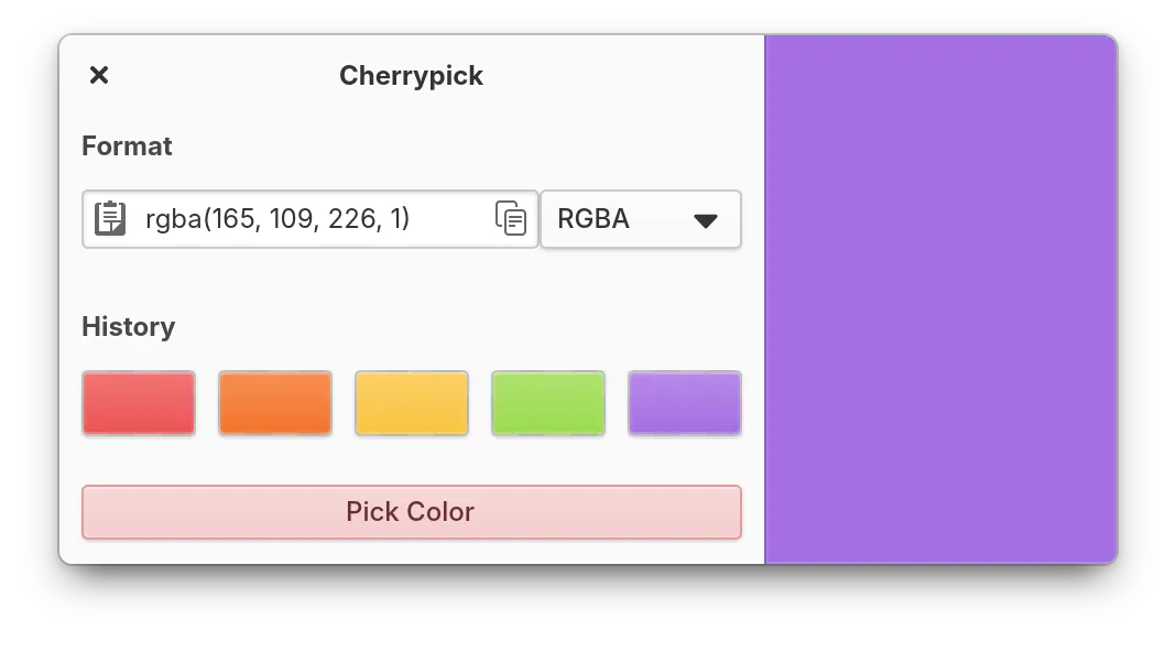 Cherrypick's main window