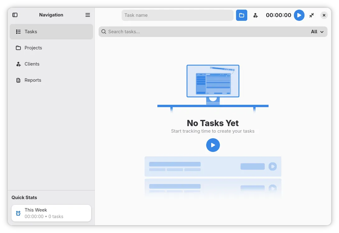 Start tracking with a single click