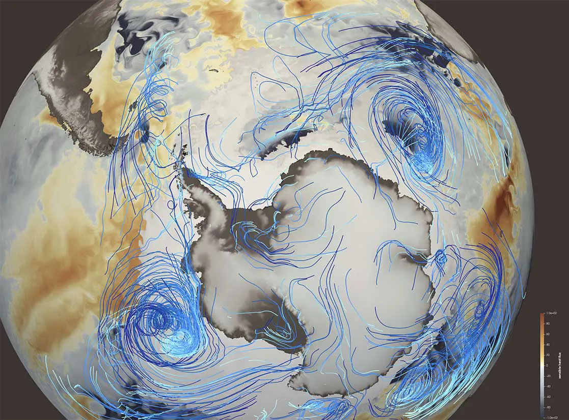 This visualization was a finalist in the SC21 Visualization Showcase. Credits: Francesca Samel et al. at Los Alamos National Lab.