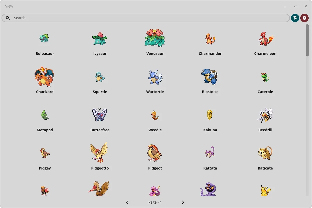 Pokémon List (Light)