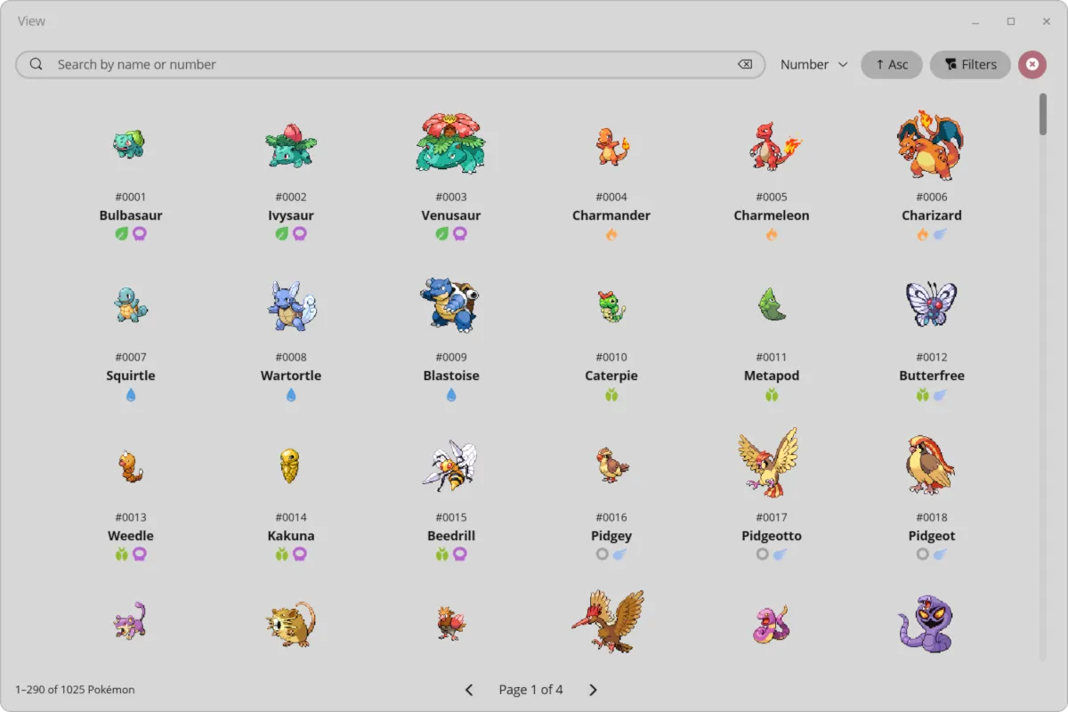 Pokémon List (Light)