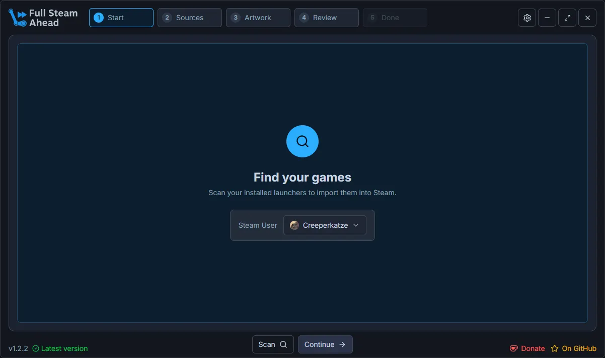 Pick your Steam user