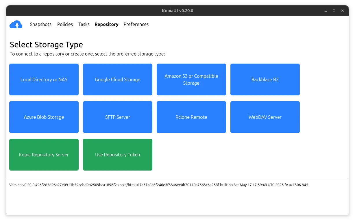 Main application window