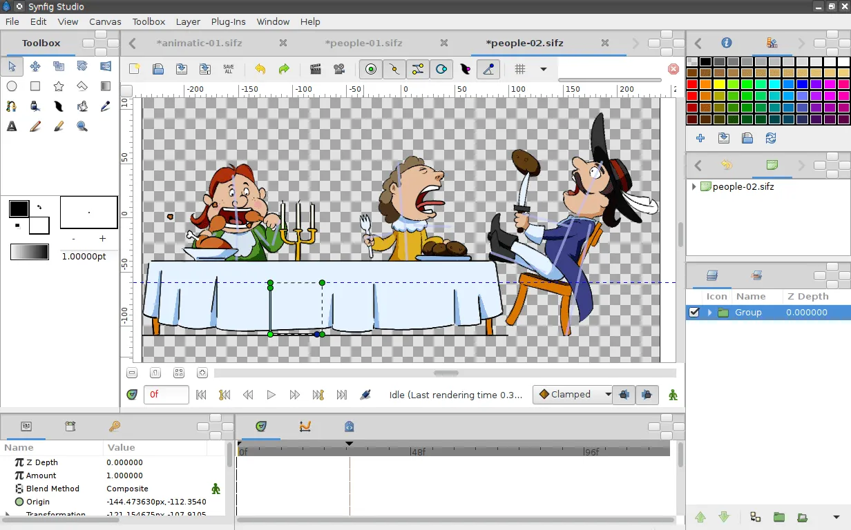 Synfig Studio main window