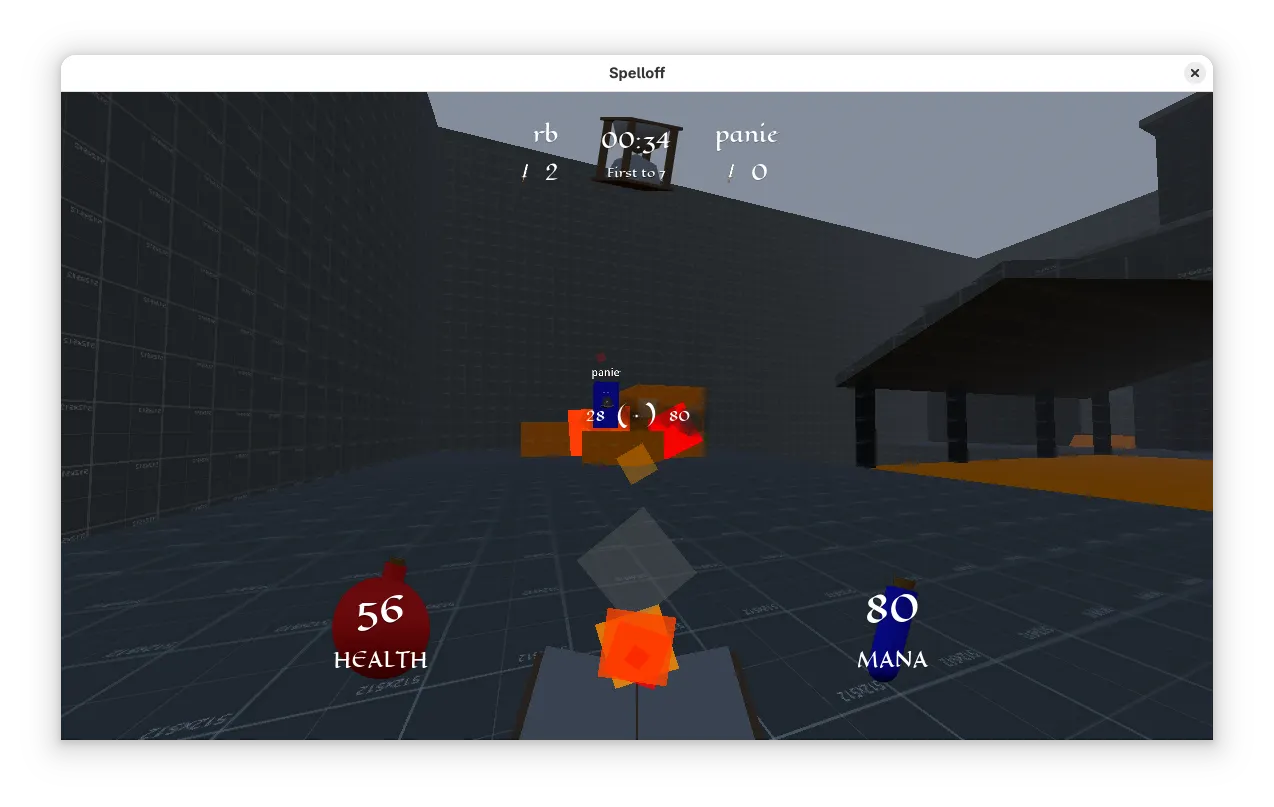 Duel game in progress