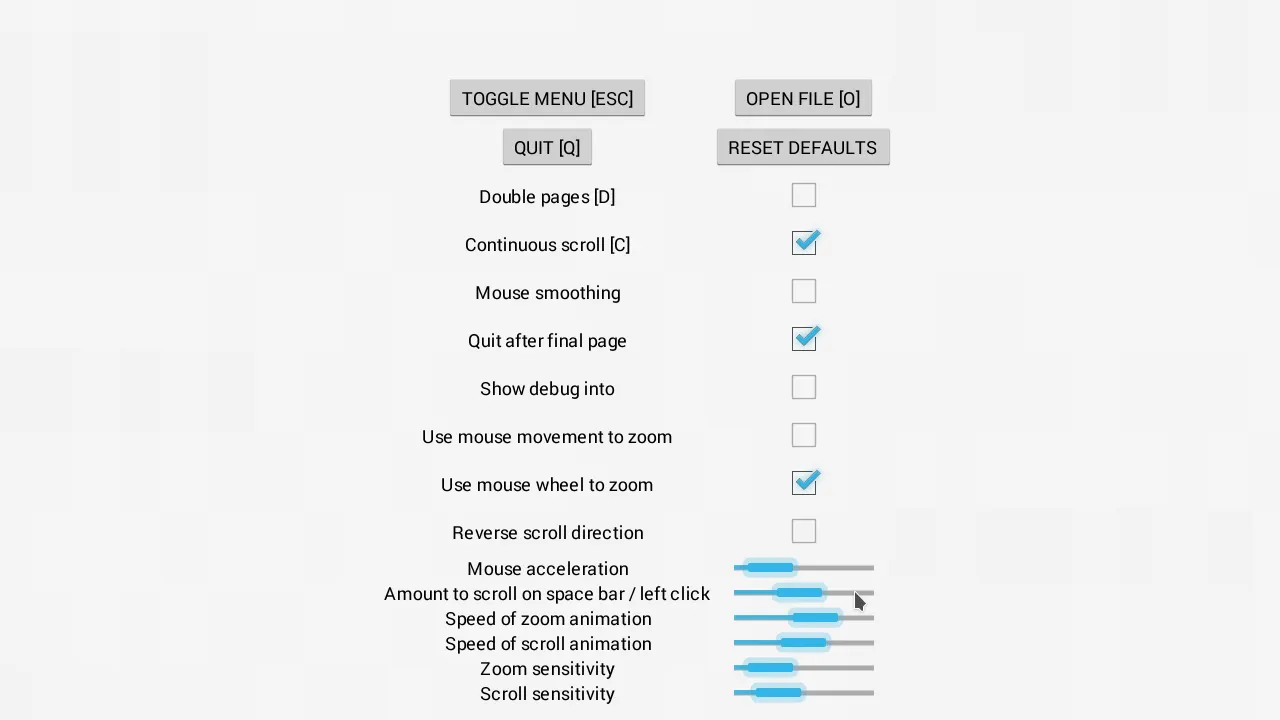 The user interface