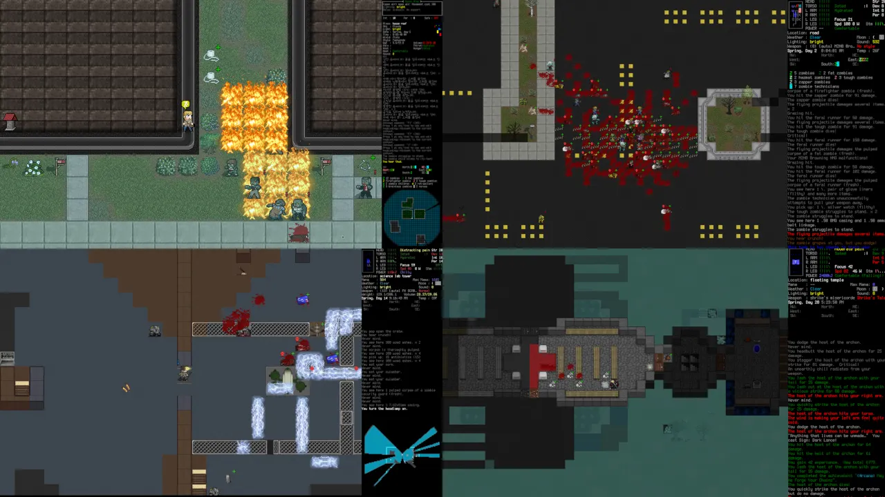 Screenshots from the playthroughs of (clock-wise order) Chaosvolt x2, ExecutorBill, and Scarf005.