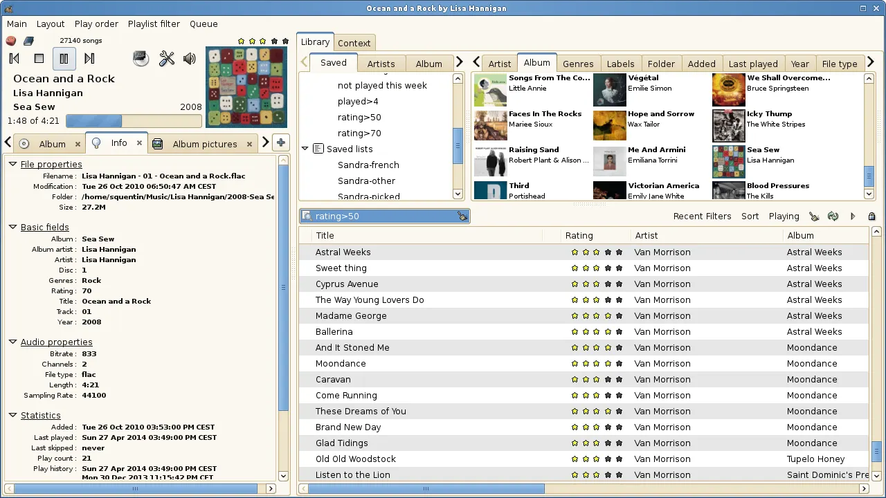 Main window with default layout