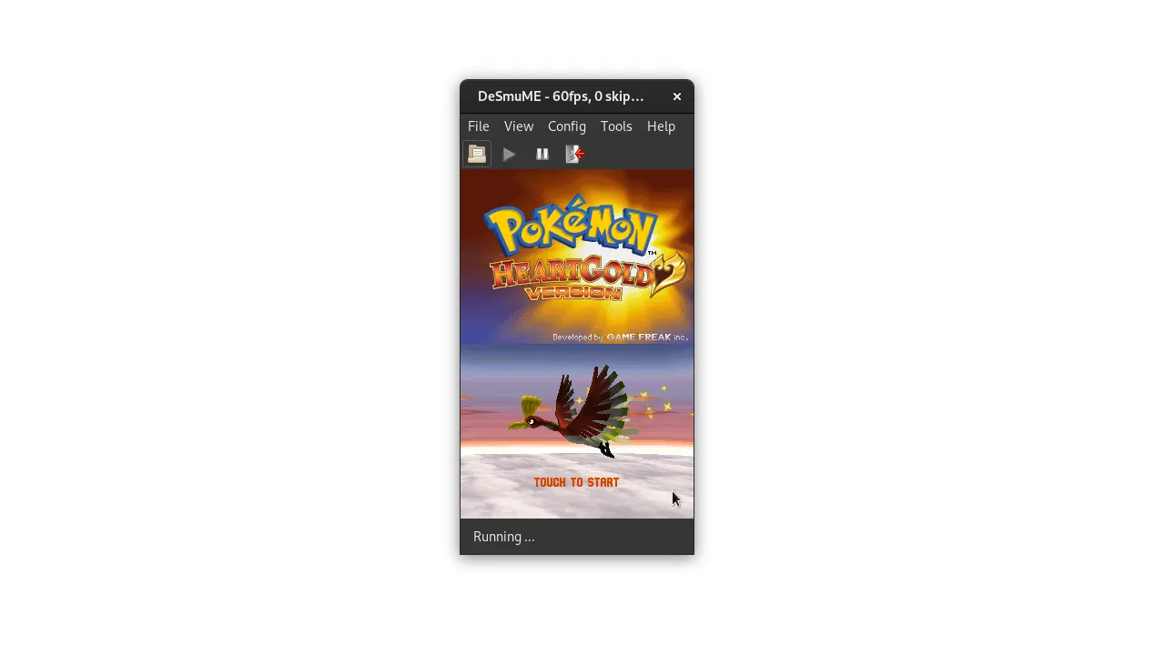 DeSmuME running Pokémon Heart Gold