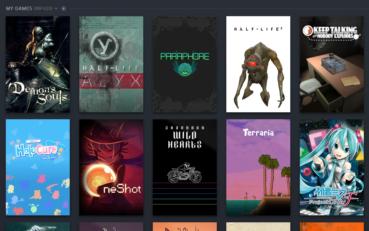 Custom assets in Steam library