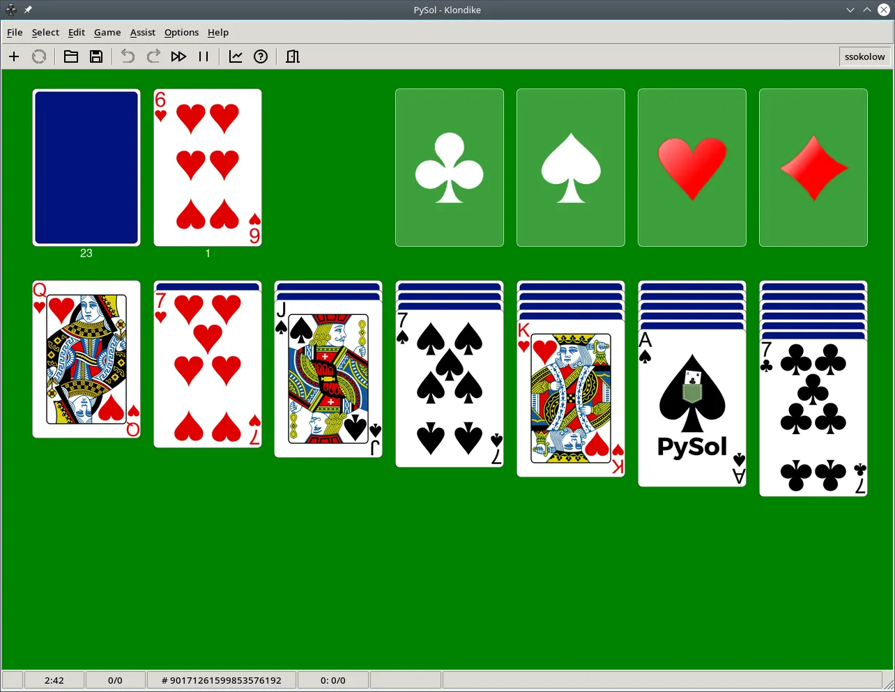 Klondike with default theme