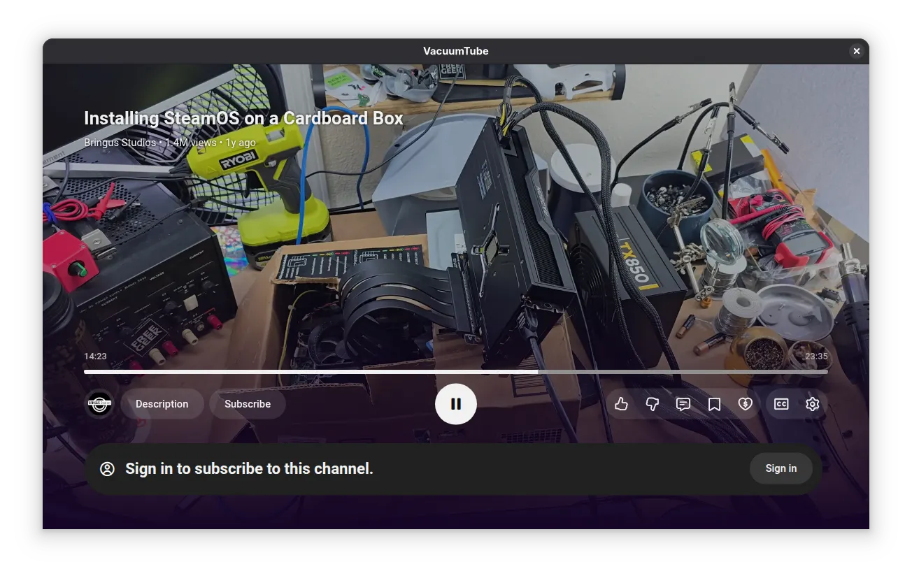 Watching a video