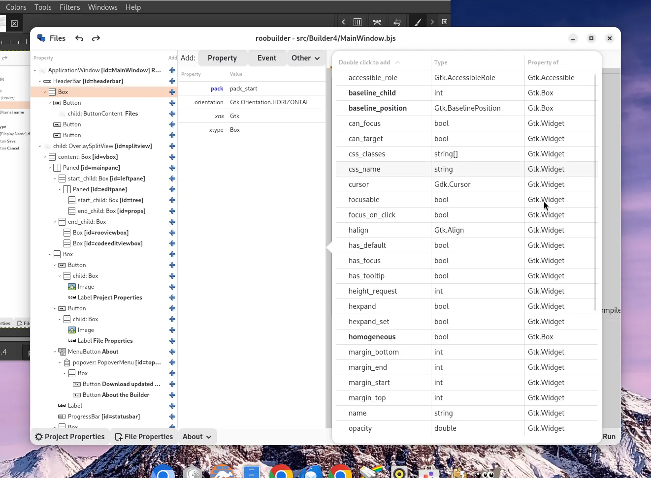 Screenshot of adding a property to an Object
