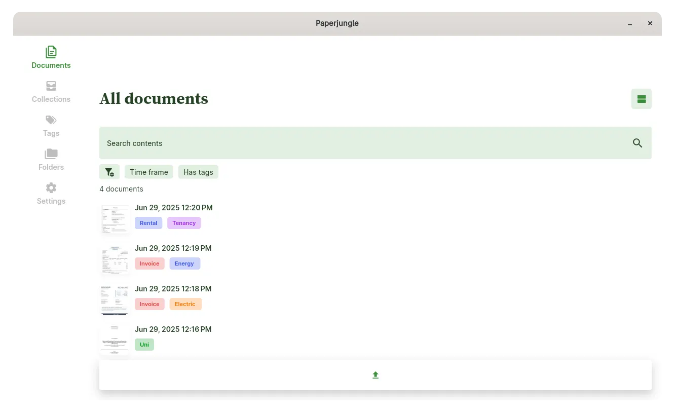 Paperjungle document overview