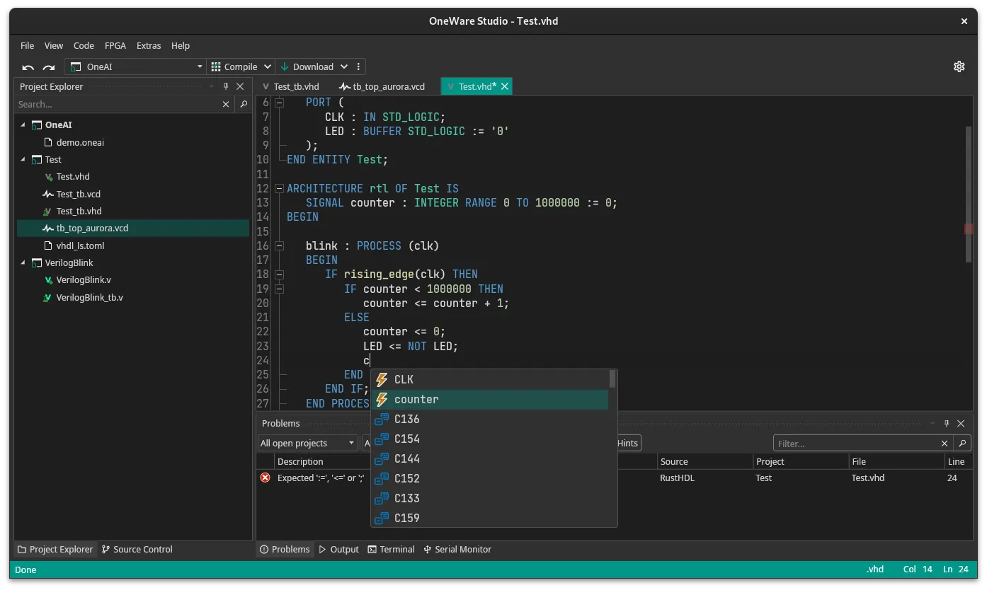 Code Editor for HDL languages