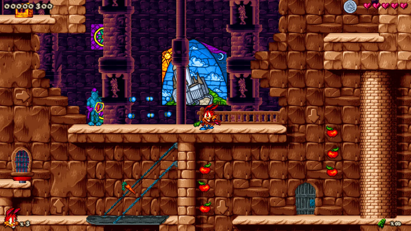 Screenshot of Spaz in the level Dungeon Dilemma