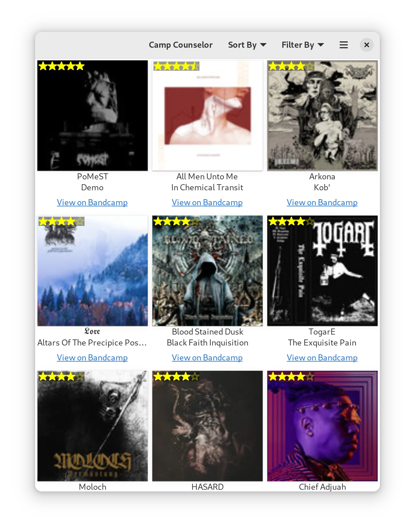 Album View of Wish List