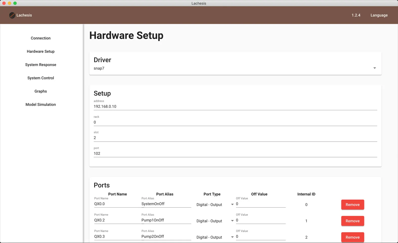 Hardware setup