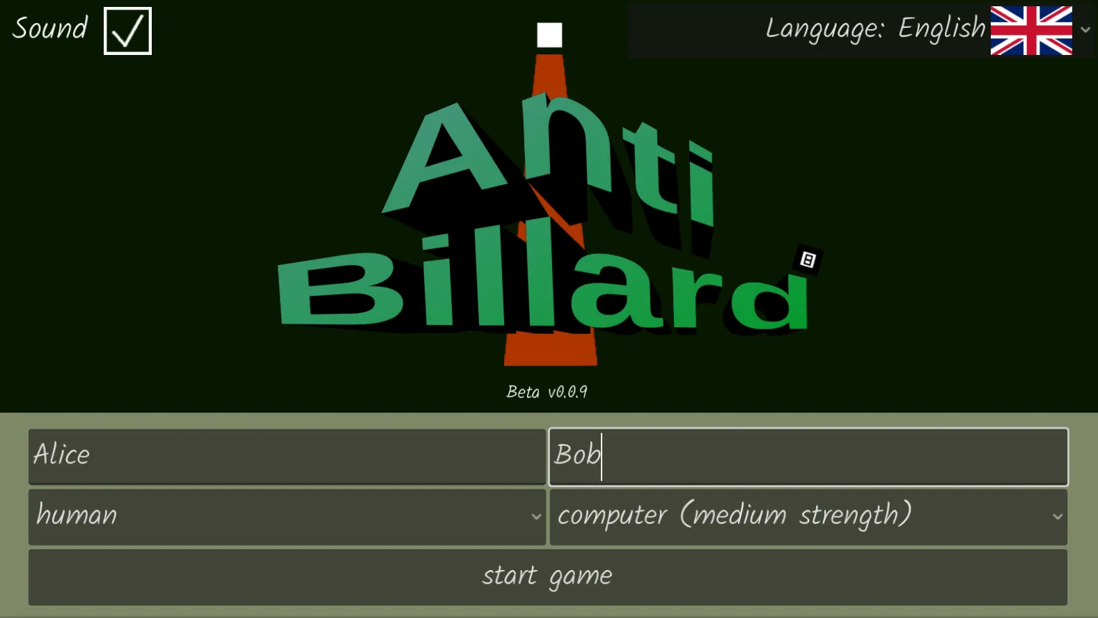 You can play against humans or against your computer.