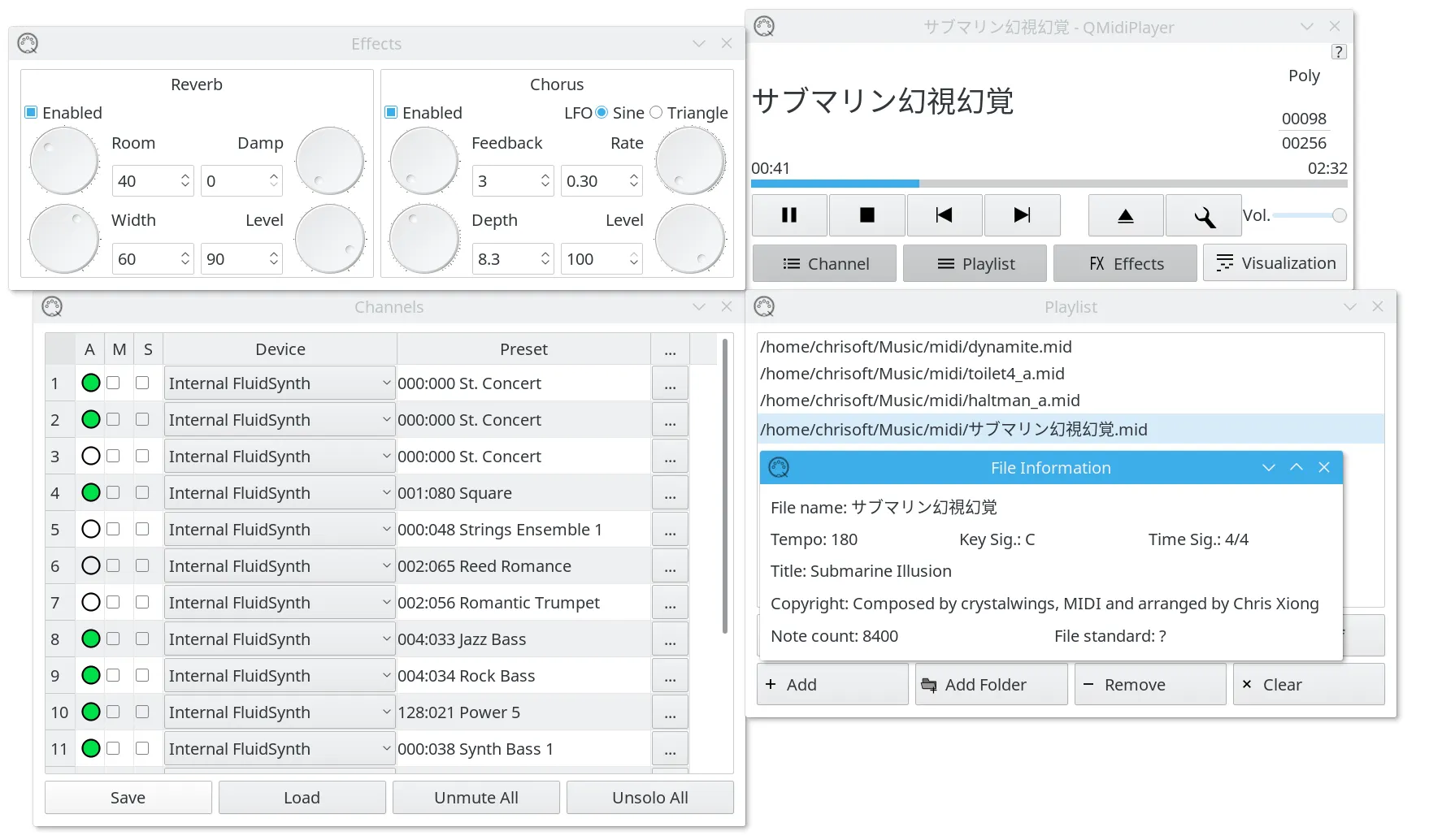 The screenshot showing the application in action