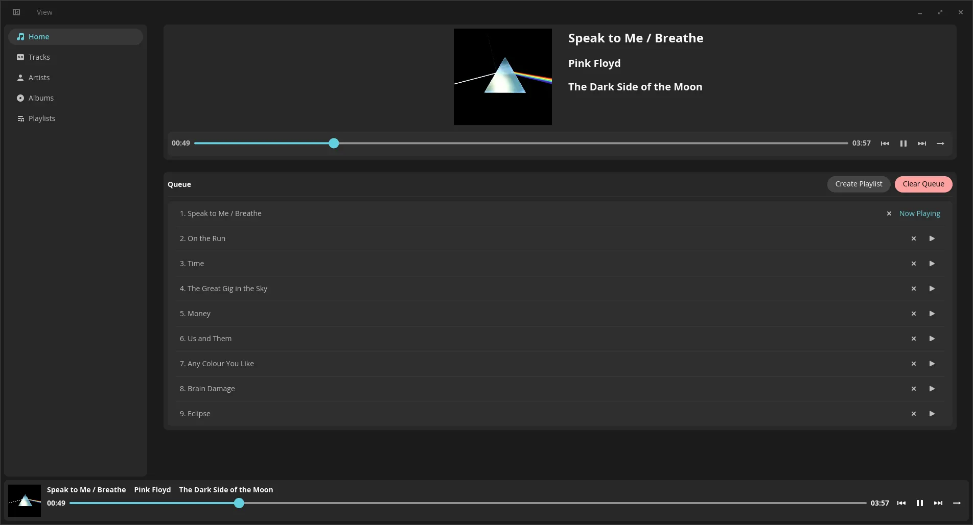 Nova Music "Now Playing" Page
