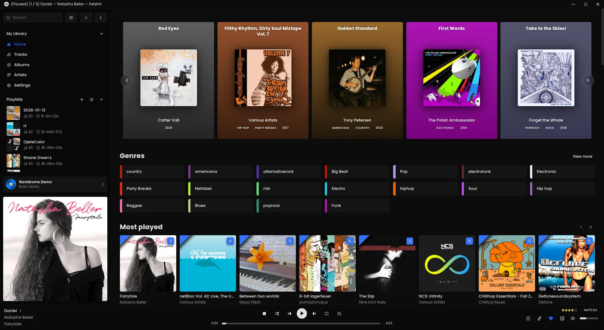 The main menu
