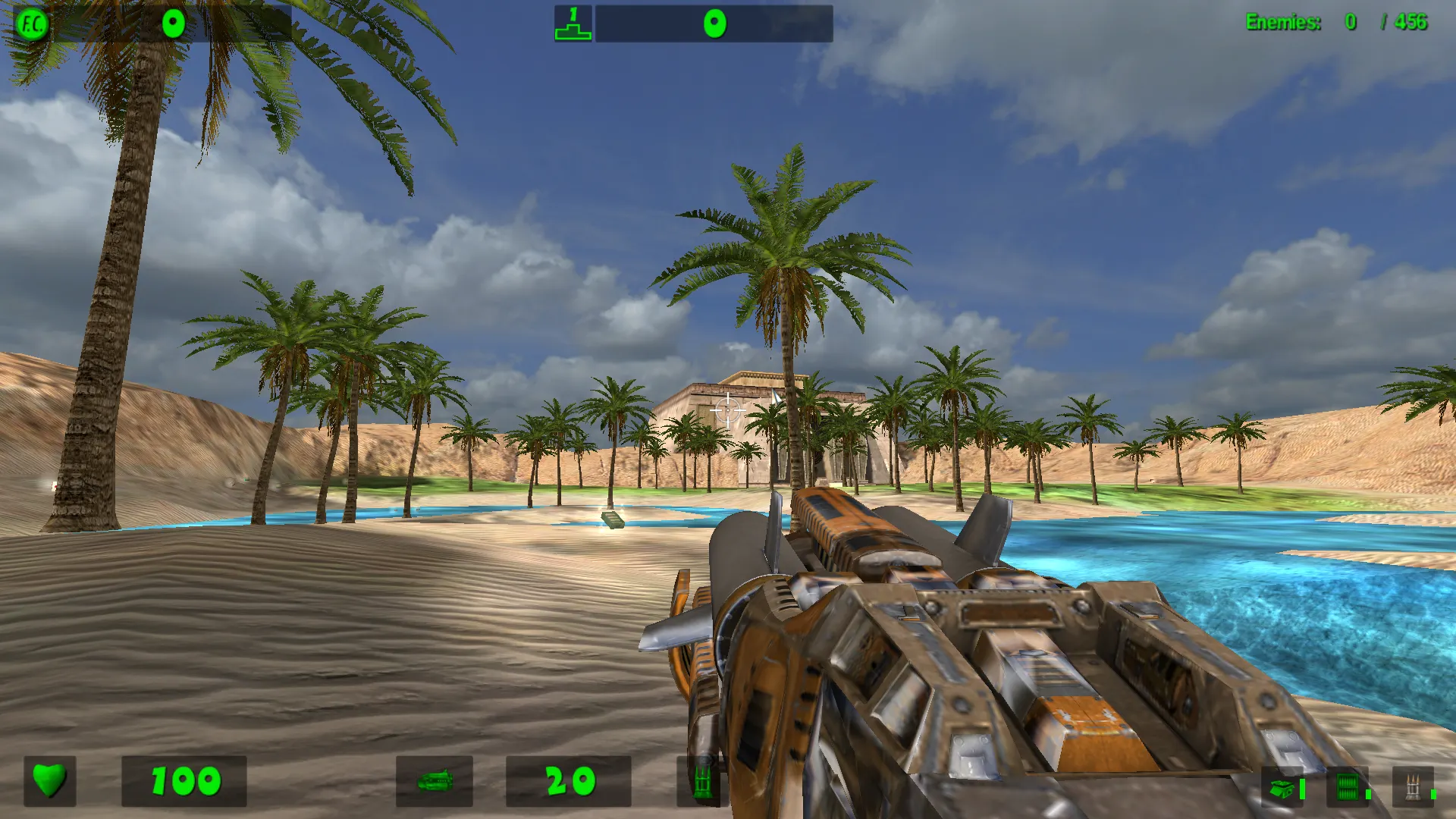 SeriousSamClassic running on Linux with XPLUS Mod. Oasis.