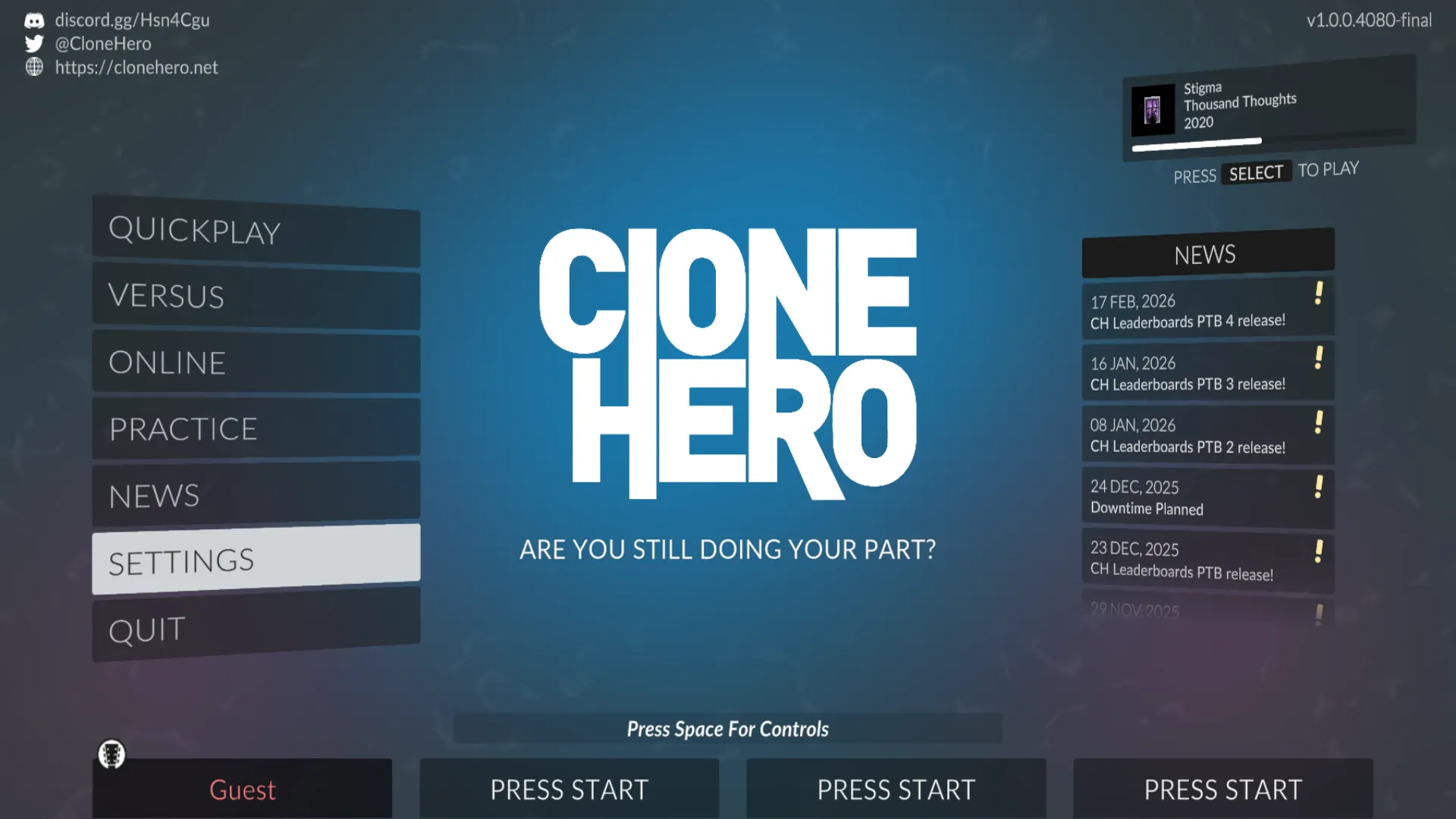 Title screen