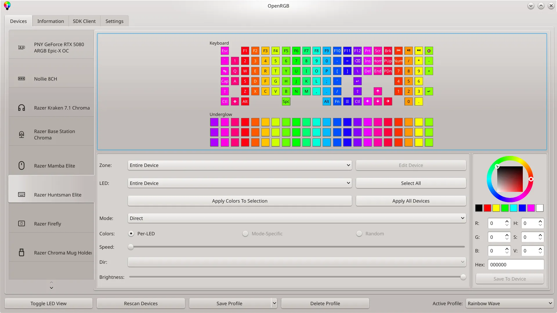 OpenRGB Device View