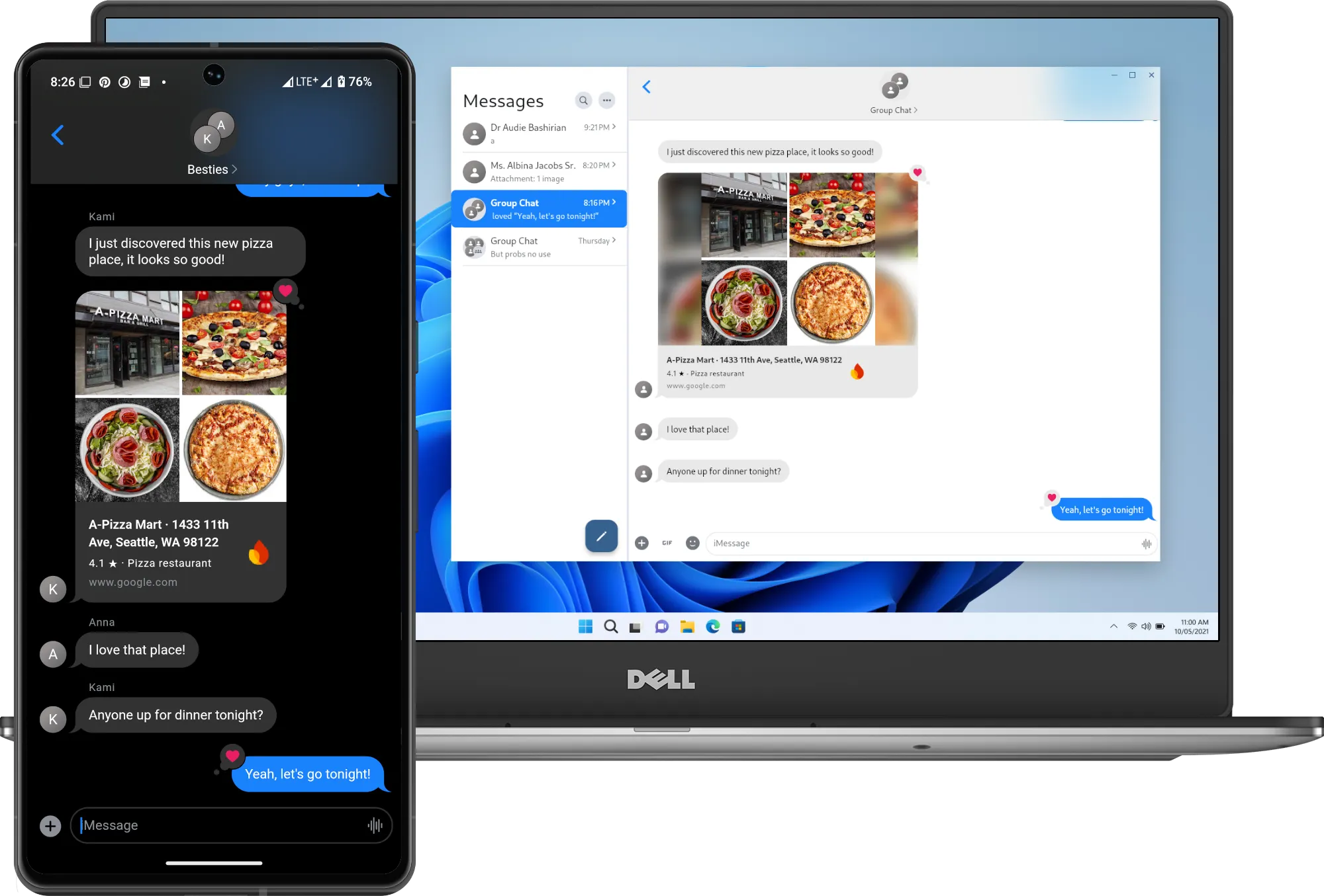 Chat with friends and family
