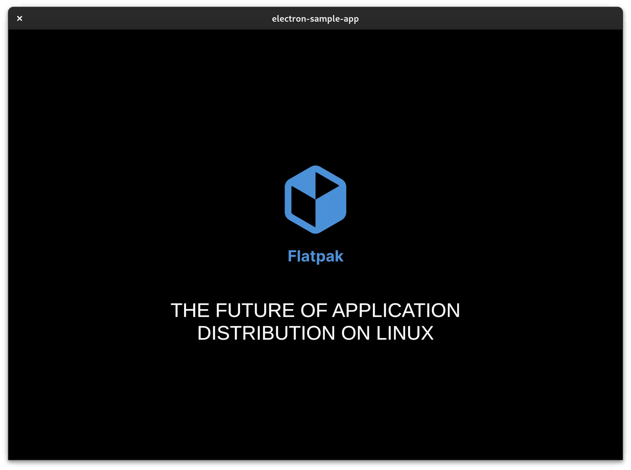 Electron Sample App main window