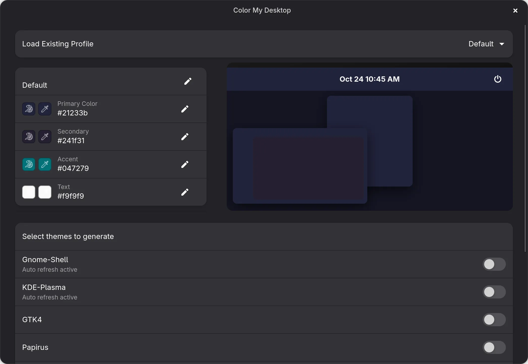 Main Menu