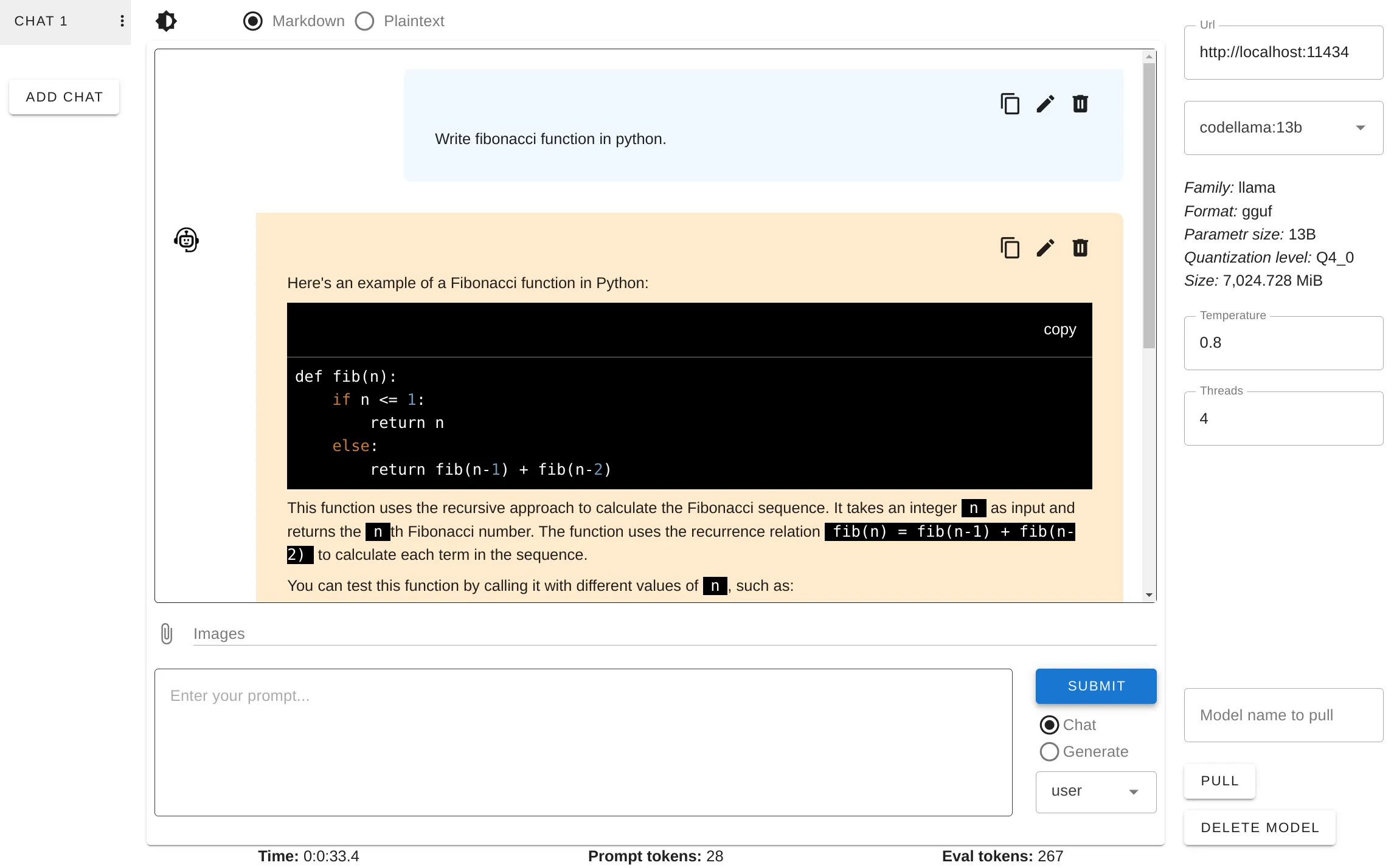 Light theme screenshot