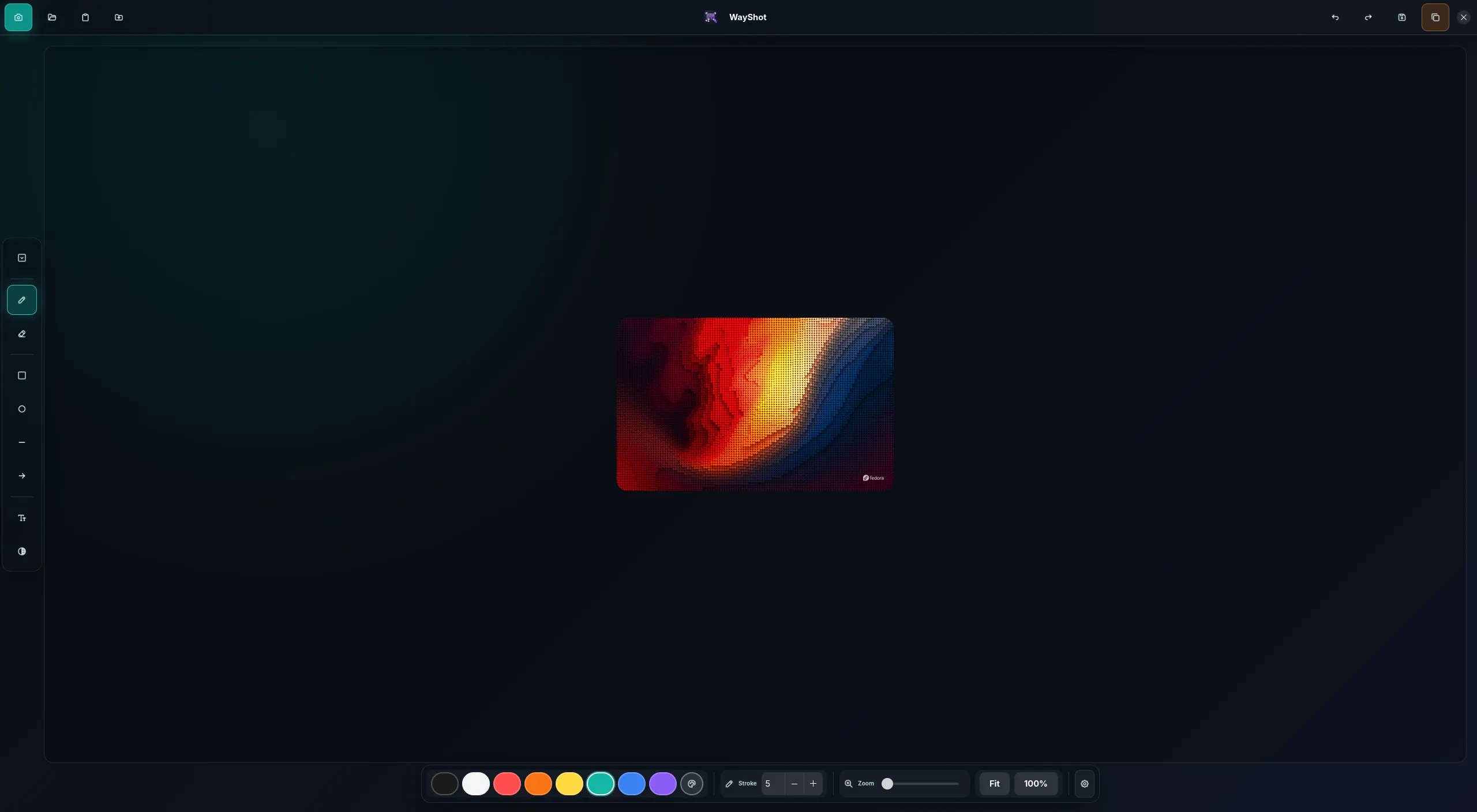 Main editor interface in dark mode