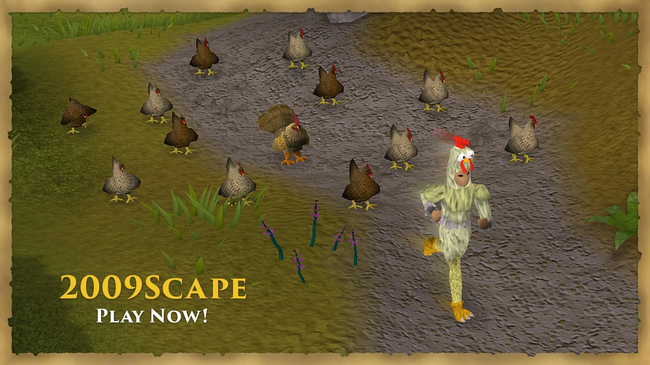 Running from Chickens - 2009scape, Play Now!