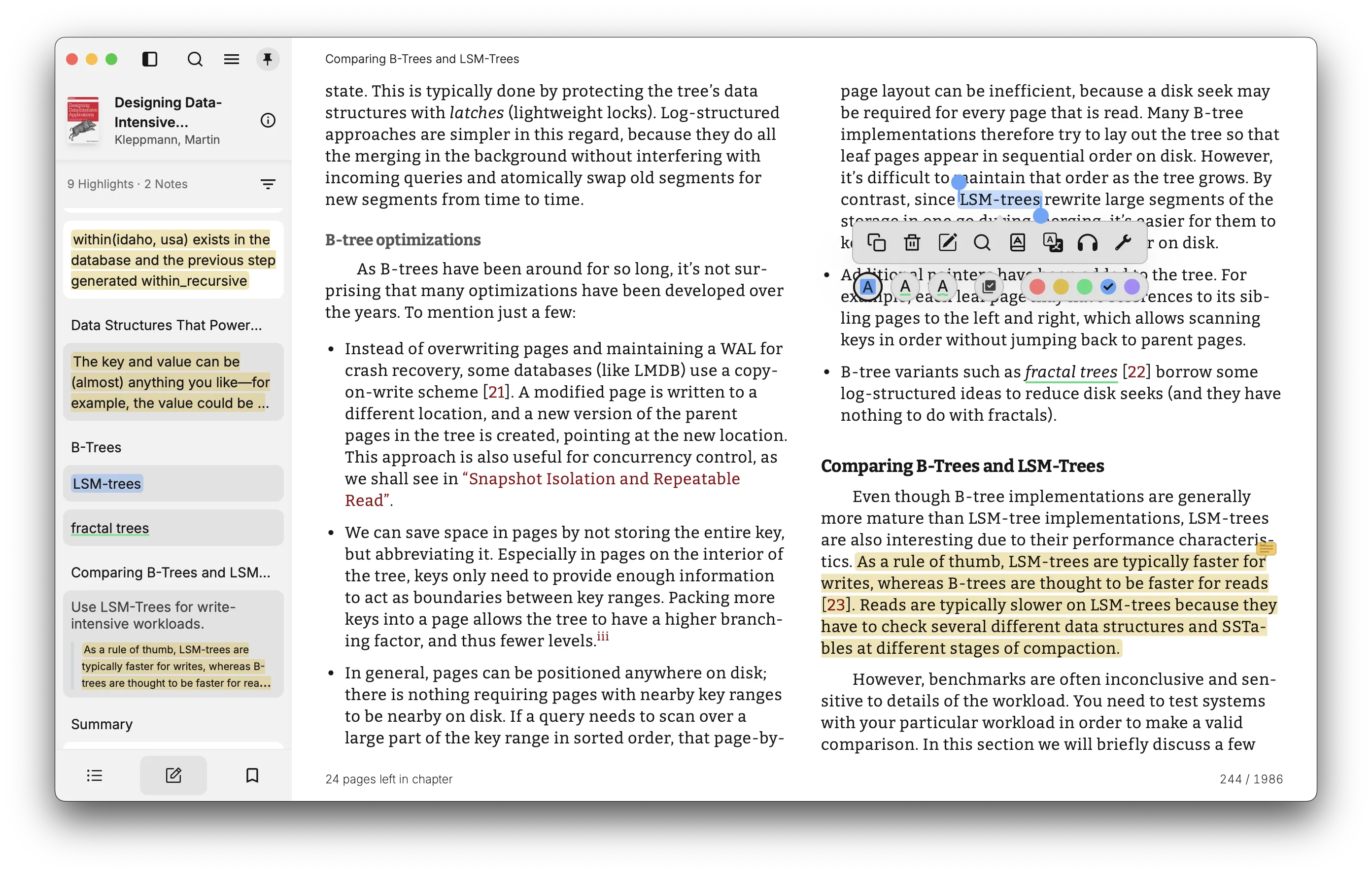 Readest main interface with annotation