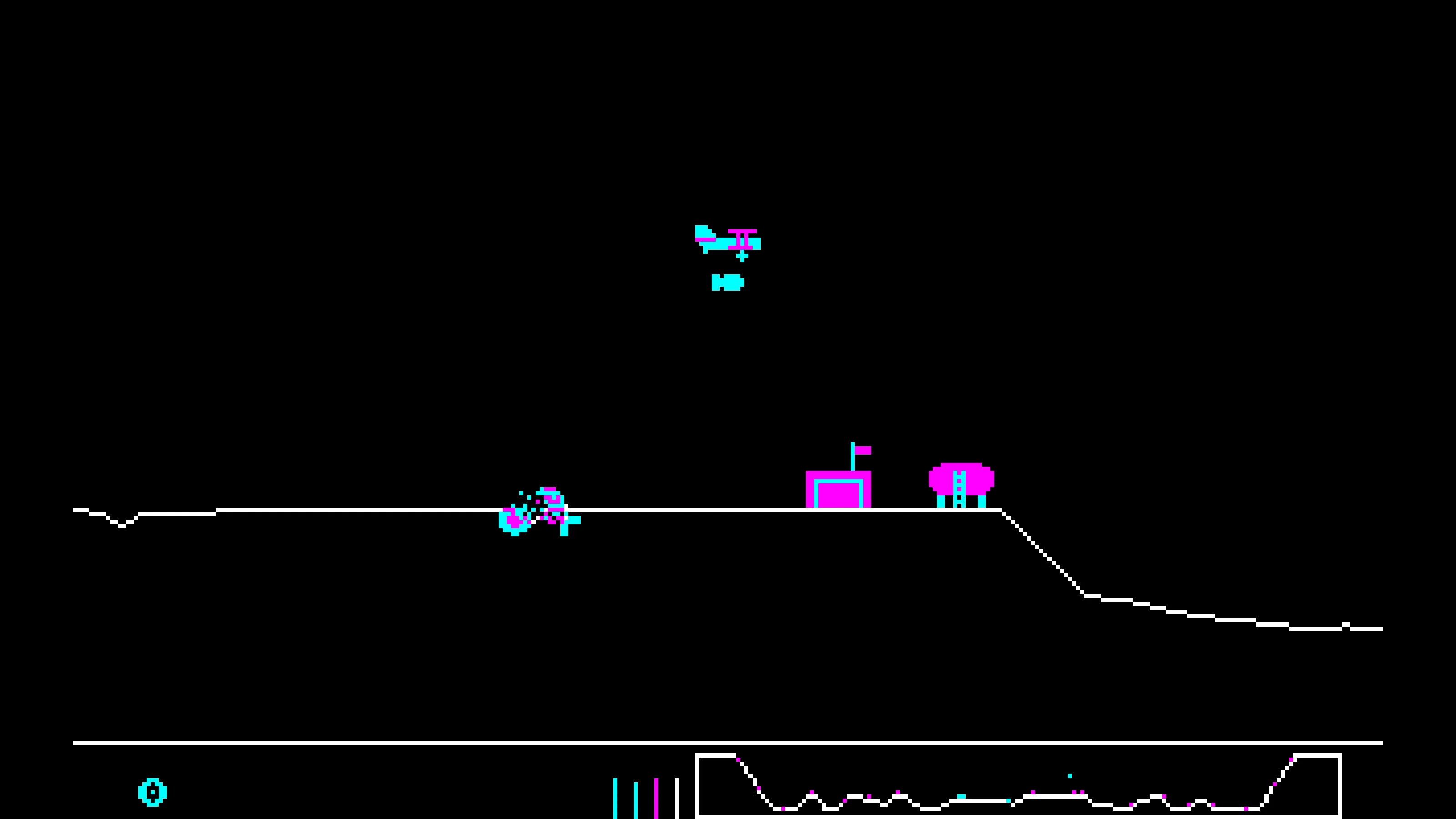 The player dropping a bomb