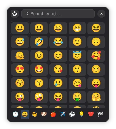 The main emoji selection grid